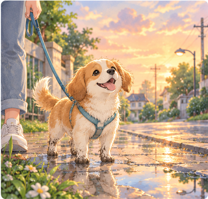 พาน้อง(สุนัข)เดินเย็นหลังฝนตกแล้วกลับมาเช็ดแค่เท้า คือขั้นตอนที่หลายบ้านทำไม่ครบ